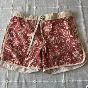 Sonoma Red and Tan Floral men swim Shorts